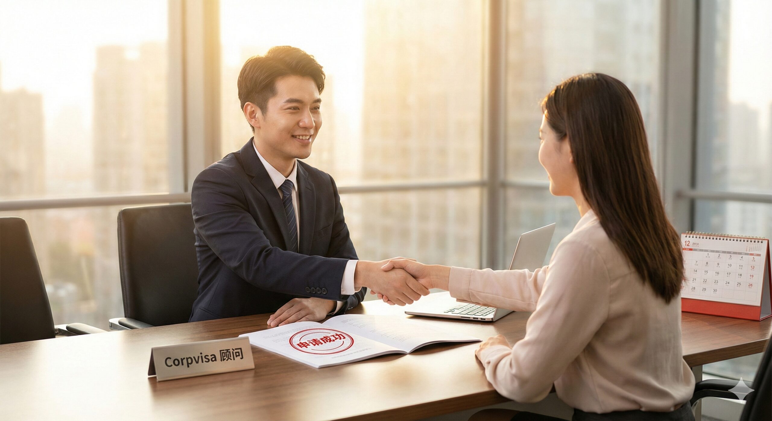 一张具有国际视野的专业封面图，背景是一个风格化的发光地球模型，深蓝色调象征商业与信任。金色的数据流线条从中国地图区域出发，向外辐射连接至美国、英国、澳大利亚和欧洲等地，直观展示中国出国留学人数的全球流动趋势。前景处有一位背着双肩包、手提行李箱的学生剪影，面向广阔的地平线，寓意着探索与未来。整体画面大气、简洁，符合Corpvisa作为高端移民留学顾问的品牌形象。