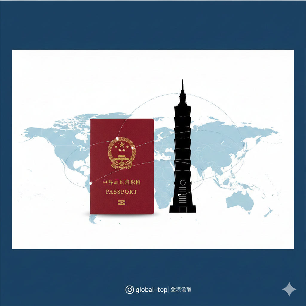 展示留学核心要素的功能性插画。采用极简主义3D风格，画面中漂浮着雅思成绩单、名校录取通知书（Offer）、护照和几枚代表不同币种的硬币。视觉重心突出这些‘硬件条件’。背景色使用干净的浅灰色，点缀CorpVisa品牌的蓝色元素。整体构图整洁，重点呈现出国留学所需的各种关键模块，信息量丰富且条理清晰。