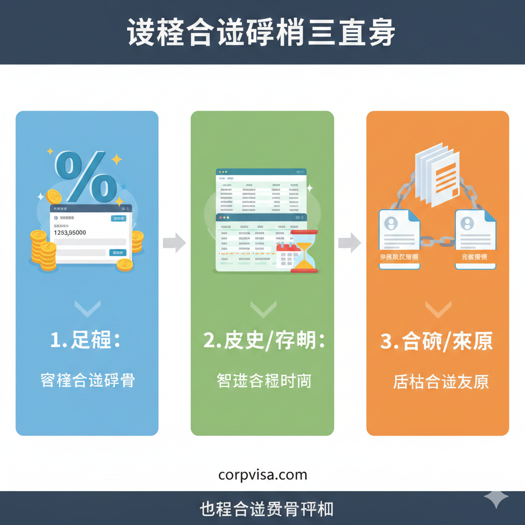 一张极具专业感的封面图片，采用左右分割的构图设计。左侧展示充满希望的国际大学校园场景，配以地球仪和学士帽，象征广阔的视野和学术成就；右侧则是一个带有科技感的计算器、成堆的文件和沙漏，象征金钱成本和时间流逝。背景采用CorpVisa品牌的深蓝色渐变，中间隐约浮现数据网格和上升的趋势线，整体风格理性、客观，完美契合‘大数据揭秘’的主题。